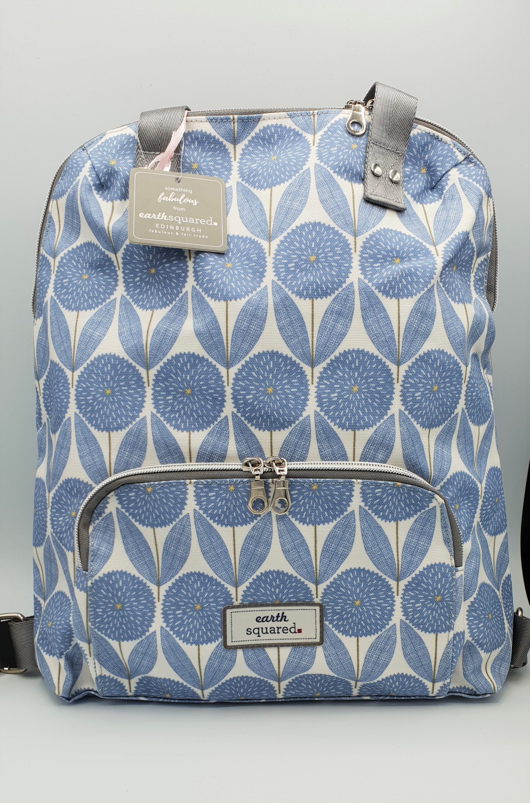 earth squared oilcloth backpack